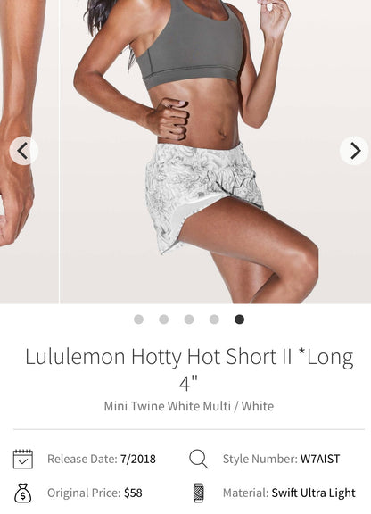 Lululemon Hotty Hot Short II